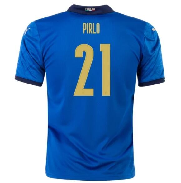 2020 EURO Italy Home Kit Soccer Jersey ANDREA PIRLO 21